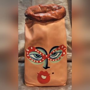 Priscilla by GANZ - BELLA CASA - Ceramic Bag Vase "Wilma"